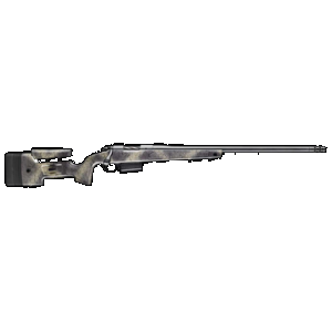 Bergara Rifles B14LM3613 B-14 Wilderness HMR 7mm PRC 5+1 24" Threaded, Sniper Gray Cerakote Barrel/Rec, Adj. SoftTouch Woodland Camo Stock with Mini-Chassis, Omni Muzzle Brake