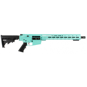 Alex Pro Firearms Guardian 308 Winchester, 16in. Barrel, 20rd, Black Mil-spec A2 Grip & M4 Stock. Robin's Egg - Blue