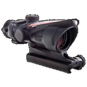 Trijicon 100215 ACOG Black Hardcoat Anodized 4x32mm Illuminated Red Chevron .223/5.56 BDC Reticle
