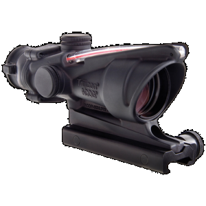 Trijicon 100219 ACOG Black Hardcoat Anodized 4x32mm Illuminated Red Horseshoe .223/5.56 BDC Reticle