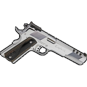 Iver Johnson Arms EAGLEXLC45 Eagle XL Deluxe 45 ACP 6" Steel Ported Barrel/ Bright Polish Chrome Serrated w/Ports Slide & Steel Frame w/Beavertail Diamondwood Walnut w/Integrated Logo Grips Right Hand