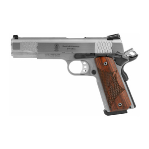 Smith and Wesson Sw1911 E Series 45 ACP 5 inch 8+1 Satin Stainless Laminate Wood