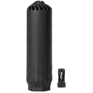 HUXWRX Flow 6K Suppressor 5.56mm 17-4 Stainless Steel Matte Black FDE