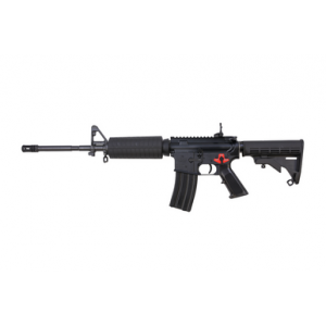 Bushmaster M4 Patrolman's Flat Top AR15 Rifle - Black | 5.56NATO | 16" Barrel | M4 Handguard | A2 Flash Hider | M4 Collapsible Stock | Flip-Up Rear Sight | BFS III Trigger Equipped