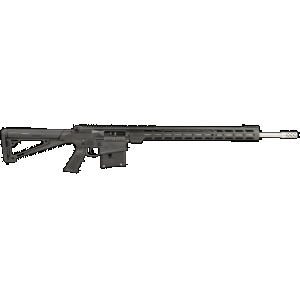 Great Lakes Firearms GL10LA7REMSSBLK AR-10 7mm Rem Mag 5+1 24", Black, 20" M-Lok Handguard Fixed Hogue OverMolded Stock, A2 Grip, Muzzle Brake