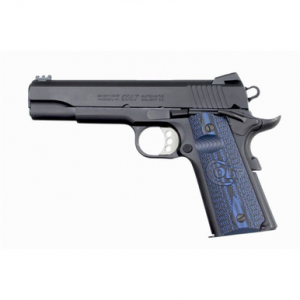 Colt Mfg O1970CCS Competition Government 45 ACP 8+1 5" Stainless National Match Barrel, Blued Serrated Carbon Steel Slide & Frame w/Beavertail, Blue Scalloped G10 Grip, Ambidextrous