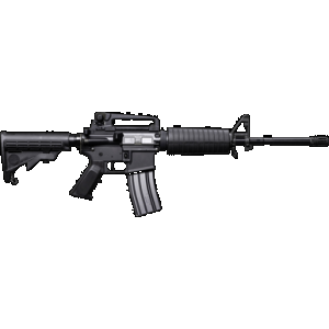 Bushmaster M4 Patrolman AR15 Rifle - Black | 5.56NATO | 16" Barrel | A2 Handguard w/ Detachable Carry Handle | A2 Flash Hider | M4 Collapsible Stock