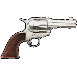 Taylors & Company 550818 Runnin Iron 45 Colt (LC) Caliber with 3.50" Barrel, 6rd Capacity Cylinder, Overall Stainless Steel Finish & Checkered Walnut Grip