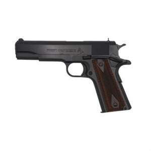 Colt Mfg O1911C 1911 Government 45 ACP 7+1, 5" Stainless National Match Barrel, Blued Serrated Steel Slide & Frame w/Beavertail Double Diamond Checkered Rosewood Grip