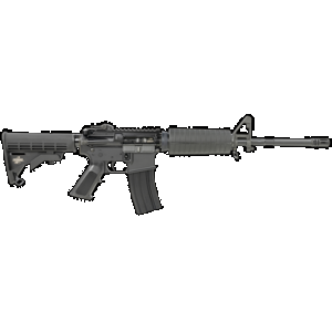 Bushmaster M4 Patrolman's Flat Top AR15 Rifle - Black | 5.56NATO | 16" Barrel | M4 Handguard | A2 Flash Hider | M4 Collapsible Stock | Flip-Up Rear Sight