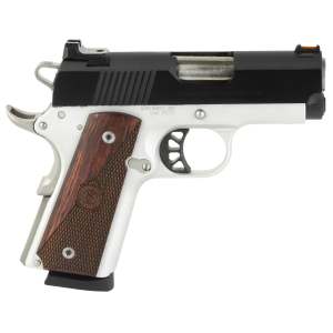 Springfield Armory PX9123L 1911 Ronin EMP 9mm Luger 9+1 3" Stainless Match Grade Bull Steel Barrel, Blued Serrated Carbon Steel Slide, Satin Cerakote Aluminum Frame w/Beavertail, Textured Wood Grip
