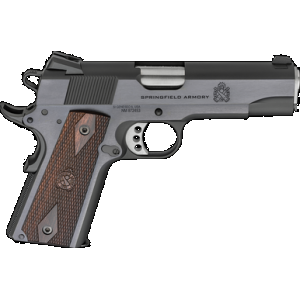 Springfield Armory PX9418 1911 Garrison 45 ACP 7+1 4.25" Stainless Match Grade Barrel, Blued Serrated Carbon Steel Slide & Frame w/Beavertail, Thinline Wood Grip