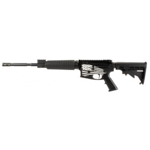 ALEX Pro Firearms Delta Carbine 5.56x45 Nato, 16in. Barrel, 30rd, Mil-spec A2 Grip & M4 Stock. Us Flag Graphic - Black