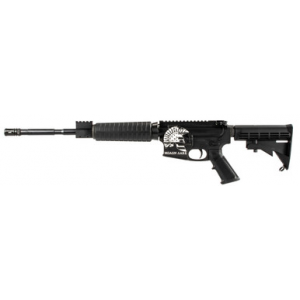 ALEX Pro Firearms Delta Carbine 5.56x45 Nato, 16in. Barrel, 30rd, Mil-spec A2 Grip & M4 Stock. Molon Labe Graphic - Black