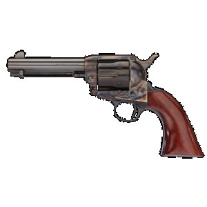 Taylors & Company 555148DE 1873 Cattleman Gunfighter 357 Mag 6rd 4.75" Blued Cylinder & Barrel Color Case Hardened Steel Frame Walnut Army Size Grip (Taylor Tuned)