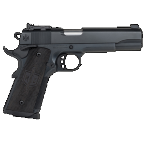 MAC 10100536 1911 JSOC 45 ACP 8+1, 5" Stainless Target w/11 Degree Crown Barrel, QPQ Tennifer Cerakote Serrated Steel Slide & Frame w/Checkered Front Strap & Beavertail, Turkish Walnut w/Logo Grip