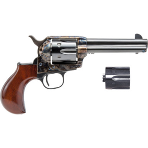 Cimarron Thunderer 45 LC and 45 ACP 4.75 inch 6 Rounds Blued Case Colored Wood