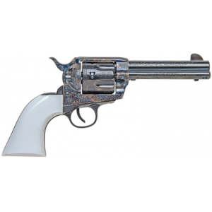 Traditions SAT73110BTM 1873 Froniter 45 Colt (LC) 6rd 4.75" Blued Barrel & Cylinder Color Case Hardened Steel Frame White PVC Grip