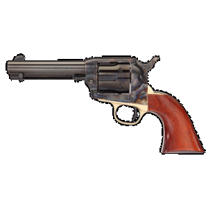 Taylors & Company 450DE 1873 Ranch Hand Deluxe 45 Colt (LC) 6rd 4.75" Blued Cylinder & Barrel Color Case Hardened Steel Frame Walnut Navy Size Grip (Taylor Tuned)