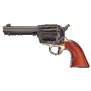 Taylors & Company 0440DE 1873 Ranch Hand Deluxe 357 Mag 6rd 4.75" Blued Cylinder & Barrel Color Case Hardened Steel Frame Walnut Navy Size Grip (Taylor Tuned)