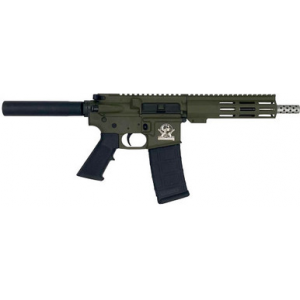 Great Lakes Firearms GL15223SSPODG AR-15 Pistol 223 Wylde 30+1 7.50" Stainless Barrel, OD Green Rec, 7" M-LOK Handguard, Buffer Tube (No Brace), Black A2 Grip - GL15223SSPODG