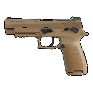 Sig Sauer P320 M17 *MA Compliant, 9mm Luger, 4.7in. Barrel, 10rd, Coyote PVD Finish Stainless Steel, Picatinny Rail Frame, Serrated Slide & Polymer Grip - Coyote (320F9M17MSMA)