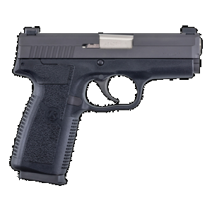 Kahr Arms KP4544N P *CA Compliant 45 ACP Caliber with 3.40" Barrel, 6+1 or 7+1 Capacity, Black Finish Frame, Serrated Matte Black Stainless Steel Slide, Textured Polymer Grip & TruGlo Night Sights