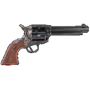 Taylors & Company 550811 Smoke Wagon 357 Mag Caliber with 5.50" Blued Finish Barrel, 6rd Capacity Blued Finish Cylinder, Color Case Hardened Finish Steel Frame & Checkered Walnut Grip