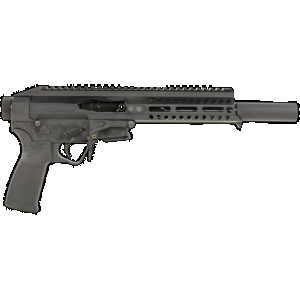 Patriot Ordnance Factory 01837 Rebel 22 LR 8" Barrel w/Faux Suppressor, Black Anodized Upper Receiver/Polymer Lower, 7" M-LOK Free-Float Handguard, QD Endcap, MFT Grips, Accepts 10/22 Magazines