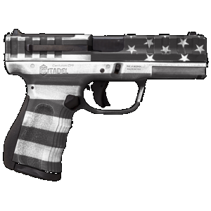 Citadel CITCP9USGCAN Centurion 9mm Luger 14+1, 4" Black Steel Barrel, American Flag Gray Cerakote Optic Ready/Serrated Slide, Polymer Frame & Grip, Features Matching Ammo Can