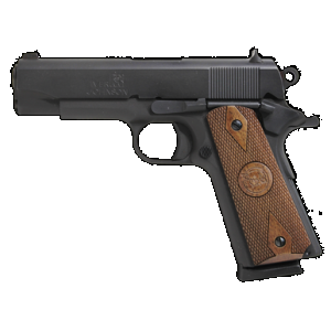 Iver Johnson Arms FALCON Falcon Commander 45 ACP 8+1 4.25" Black Steel Barrel, Matte Blued Serrated Steel Slide, Blued Steel Frame w/Beavertail, Checkered Double Diamond Walnut Grip