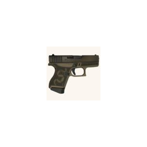 Glock 43 Custom, 9mm, 3.4in. Barrel, 6rd - Revolution Engraved Colonial Brown (UI4350201 MODREV)