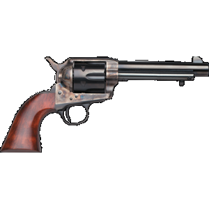 TAYLORS & Company 550903 1873 Cattleman Sao 357 Mag Caliber With 5.50" Blued Finish Barrel, 6rd Capacity Blued Finish Cylinder, Color Case Hardened Finish Steel Frame & Walnut Grip