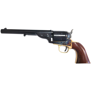 Taylors & Company 550725 1851 Open-Top 45 Colt (LC) Caliber with 7.50" Blued Finish Barrel, 6rd Capacity Blued Finish Cylinder, Color Case Hardened Finish Steel Frame & Walnut Navy Size Grip