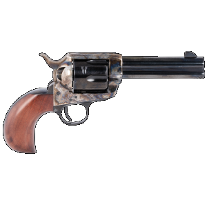 Taylors & Company 200069 1873 Cattleman 357 Mag Caliber with 4.75" Blued Finish Barrel, 6rd Capacity Blued Finish Cylinder, Color Case Hardened Finish Steel Frame & Birdshead Walnut Grip