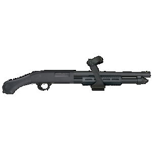Mossberg 590 Shockwave Shock n Saw 12GA, 14.375in. Barrel, 5rd, Bird's head grip. Chainsaw top handle. - Black (50647)