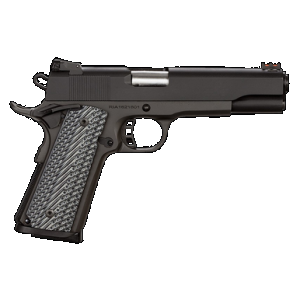 Rock Island 51486 Rock Ultra FS 45 ACP Caliber with 5" Barrel, 8+1 Capacity, Overall Black Parkerized Finish Steel, Beavertail Frame, Serrated Slide & Black/Gray G10 Grip