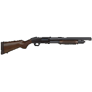 Mossberg 500 Retrograde 12GA, 18.5in. Barrel, 5rd, Wood Stock & Forend - Black (50429)