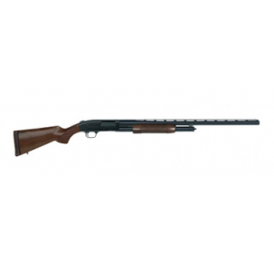 Mossberg 500 Retrograde Field 12GA, 28in. Barrel, 5rd, Wood Stock & Forend - Black (50430)