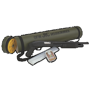 Mossberg 500 JIC Cruiser 12GA, 18.5in. Barrel, 5rd, Incl. OD Green Carrying Tube/Case & Survival Kit Can - Black (51340)