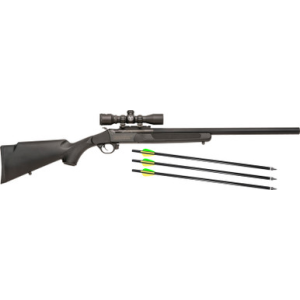 Traditions CRX6220060 Crackshot XBR Package 22 Cal 1rd 16.50" 20" Blued Steel Barrel & Receiver, Black Synthetic Stock, 4x32 Scope, Three Firebolt Arrows