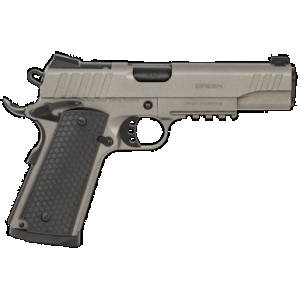 Girsan 391147 MC1911 S Influencer Full Size 45 ACP 8+1 5" Black Steel Barrel, Tungsten Gray Cerakote Optic Ready/Serrated Steel Slide & Frame w/Picatinny Rail & Beavertail, Gray Polymer Grip