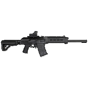 JTS M12AK T1 12GA, 18.7in. Barrel, 5rd, MLOK Forend. Incl. Red Dot Sight - Black (M12AKT2.1)
