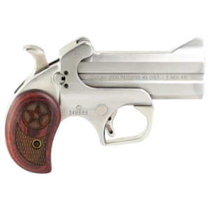 Bond Arms BAC2K Century 2000 45 Colt (LC)/410 Gauge 2rd 3.50" Stainless Steel Double Barrel & Frame, Auto Extractor & Rebounding Hammer, Blade Front/Fixed Rear Sights, Rosewood Grip, Manual Safety
