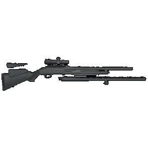 Mossberg 500 Combo Field/Deer 12GA, 24in. Barrel, 5rd, Incl. 28" V/R Barrel. Synthetic Dual Comb Stock. - Black (58244)