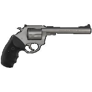 CHARTER Arms 74460 Bulldog Target Large 44 Special, 5 Shot 6" Matte Stainless Steel Barrel, Cylinder & Frame W/black Finger Grooved Rubber Grip