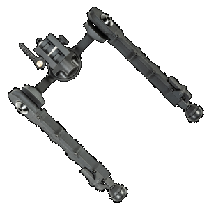 Accu-Tac FCSRBG200 FC-5 G2 Bipod made of Black Hardcoat Anodized Aluminum with Picatinny Attachment, Steel Feet & 6"-10.60" Vertical Adjustment