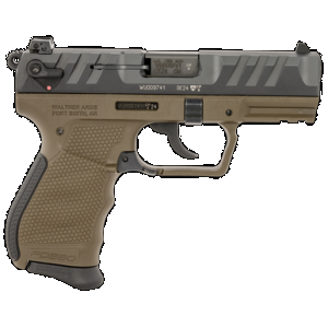 Walther Arms 5050515 PD380 Carry Frame 380 ACP 9+1 3.70" Black Steel Barrel, Black Cerakote Serrated Steel Slide, Military Green Textured Polymer Grip