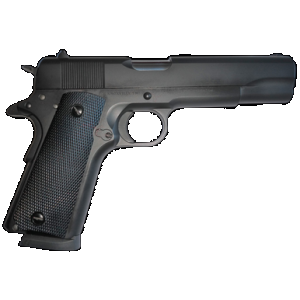 Tisas 10100518 1911 A1 Service 45 ACP 7+1, 5" Black Steel Barrel, Black Cerakote Serrated Steel Slide, Black Cerakote Steel Frame w/Beavertail, Ambidextrous