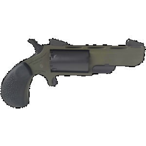 North American Arms TGHMB Green Huntsman 22 MAG 5rd 2" OD Green Cerakote Heavy Vent Rib Barrel, OD Green Cerakote Steel Frame, Matte Black Cylinder, Black Cobblestone Rubber Grip, Exposed Hammer